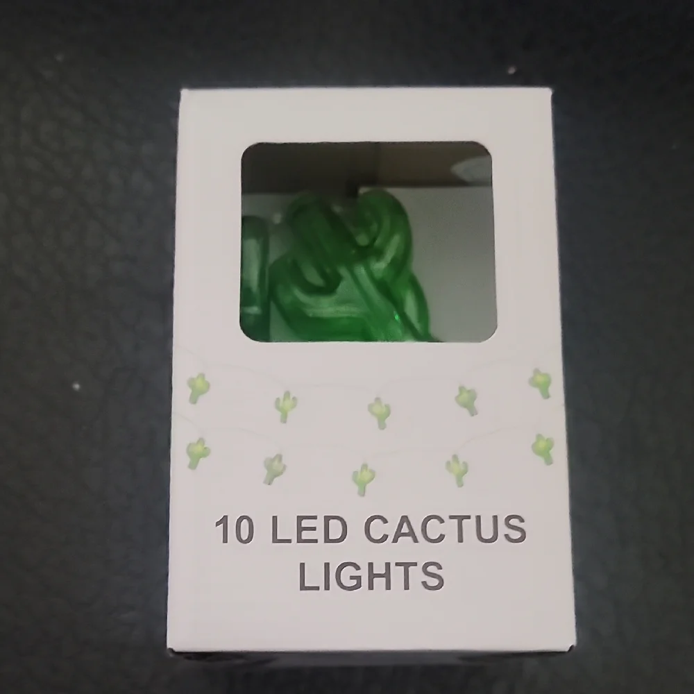 10 LED Green Cactus String Lights